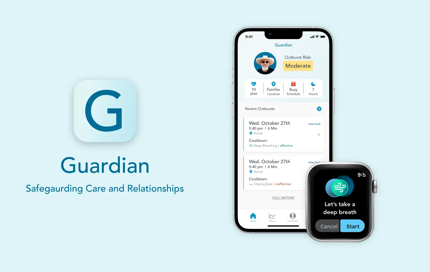 Guardian product interface for Huntington's Disease patients