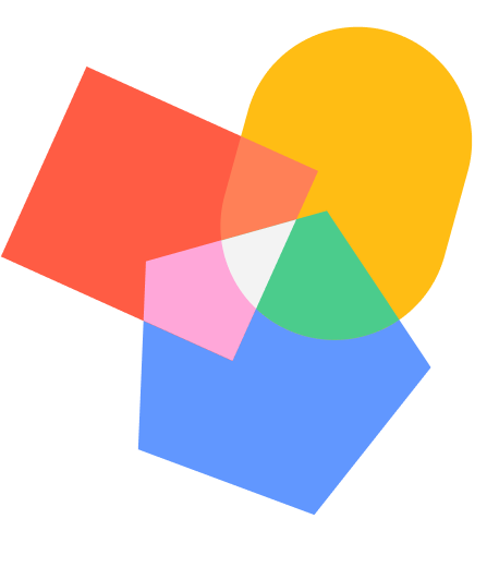 shapes making Moe logo