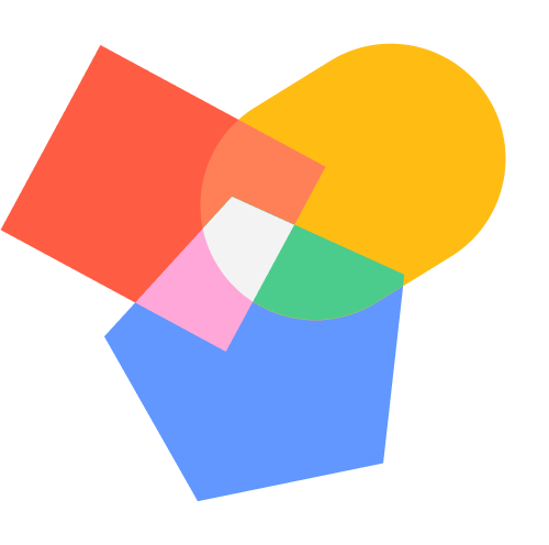 shapes making Moe logo